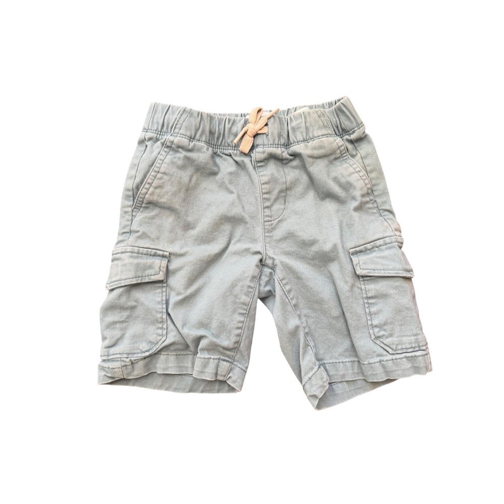 Old Navy Boys Light Blue Cargo Shorts Elastic Waist Drawstring Size XS 5